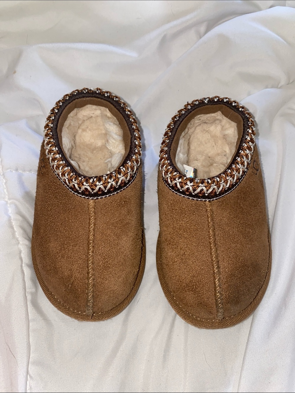 UGG Chestnut Brown Shearling-Lined Mule Slippers